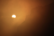 Sonnenuntergang und Profilen